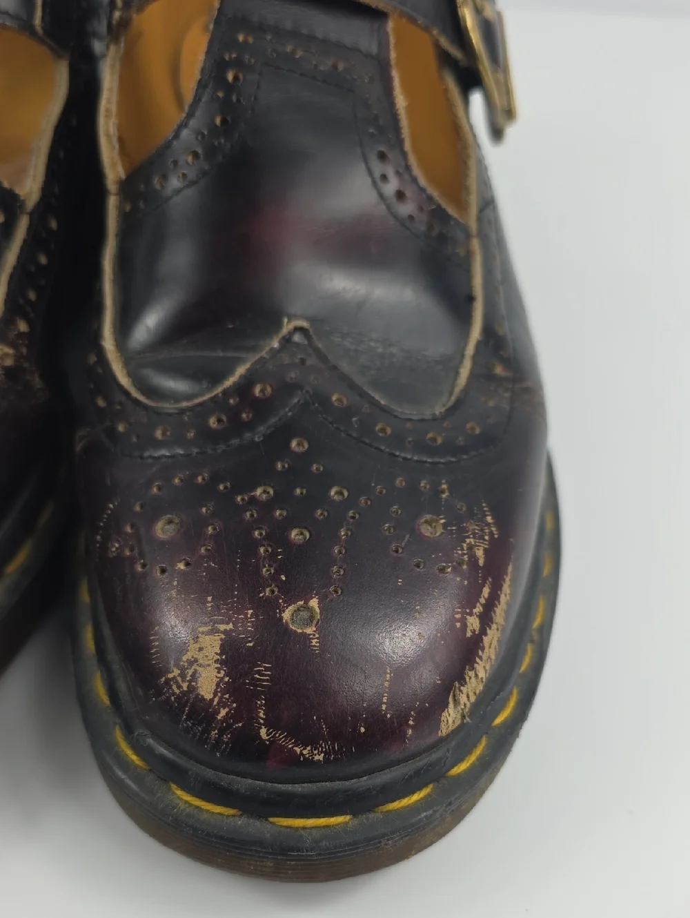 Vintage England 🇬🇧 Dr. Martens Maryjanes Leather Women's Shoes Size UK8- US 10 - Picture 10 of 15